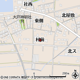 愛知県西尾市一色町治明村前周辺の地図