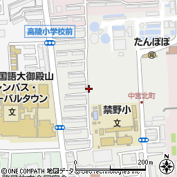 阪高ファインパーク中宮第３団地駐車場周辺の地図