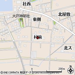 愛知県西尾市一色町治明（村前）周辺の地図