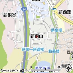 京都府京田辺市薪西山周辺の地図