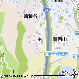 京都府京田辺市薪西山36-37周辺の地図