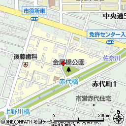 愛知県豊川市金屋橋町周辺の地図