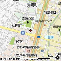 鴨屋豊川店周辺の地図
