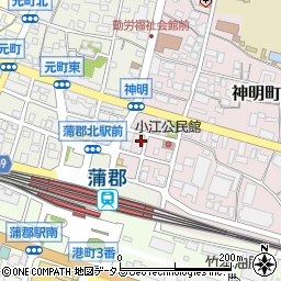 愛知県蒲郡市神明町2-5周辺の地図