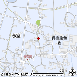 兵庫県加古川市志方町永室265周辺の地図