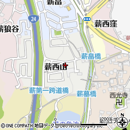 京都府京田辺市薪西山34-6周辺の地図