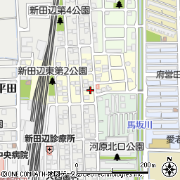 京都府京田辺市河原平田13-62周辺の地図