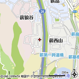 京都府京田辺市薪西山36-30周辺の地図