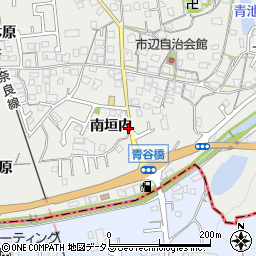 京都府城陽市市辺南垣内周辺の地図