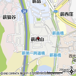 京都府京田辺市薪西山34-3周辺の地図