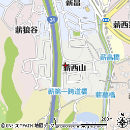 京都府京田辺市薪西山34-29周辺の地図
