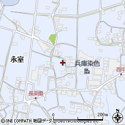 兵庫県加古川市志方町永室263周辺の地図