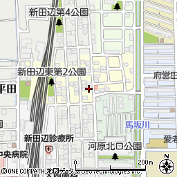 京都府京田辺市河原平田13-61周辺の地図