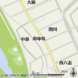 愛知県豊川市三上町南中島周辺の地図