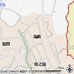 愛知県常滑市広目北奥周辺の地図