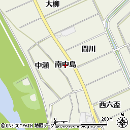 愛知県豊川市三上町（南中島）周辺の地図