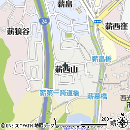 京都府京田辺市薪西山34-36周辺の地図
