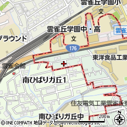 兵庫県川西市南花屋敷4丁目26周辺の地図