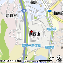 京都府京田辺市薪西山34-35周辺の地図