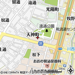 ローソン豊川天神店周辺の地図