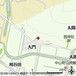 愛知県豊橋市石巻中山町（大門）周辺の地図