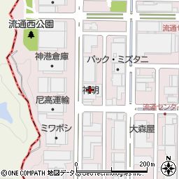 株式会社神明　阪神工場周辺の地図