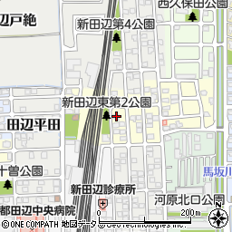 京都府京田辺市河原平田13-13周辺の地図