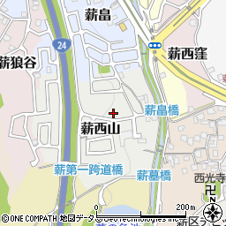 京都府京田辺市薪西山47-3周辺の地図