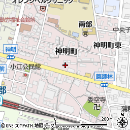 愛知県蒲郡市神明町12周辺の地図
