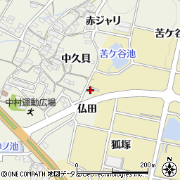 愛知県蒲郡市豊岡町仏田8周辺の地図