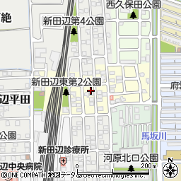 京都府京田辺市河原平田13-81周辺の地図