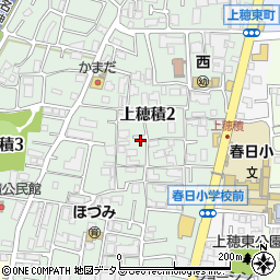 大阪府茨木市上穂積2丁目周辺の地図