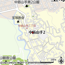 宝塚山手ハイツ周辺の地図