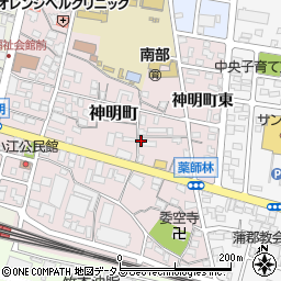 愛知県蒲郡市神明町13-3周辺の地図