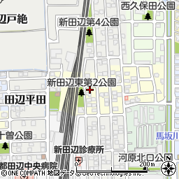 京都府京田辺市河原平田13-73周辺の地図