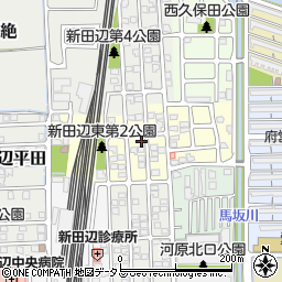 京都府京田辺市河原平田13-25周辺の地図