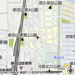 京都府京田辺市河原平田13-72周辺の地図