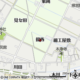 愛知県西尾市行用町揚西周辺の地図