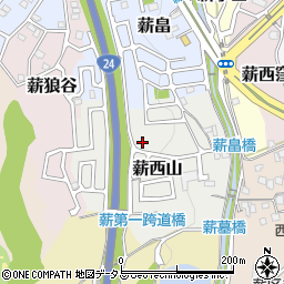 京都府京田辺市薪西山38周辺の地図