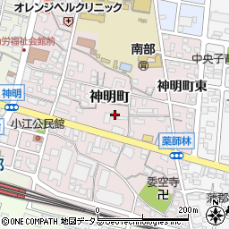 愛知県蒲郡市神明町12-20周辺の地図