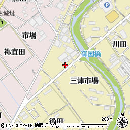 愛知県豊川市為当町三津市場78-1周辺の地図
