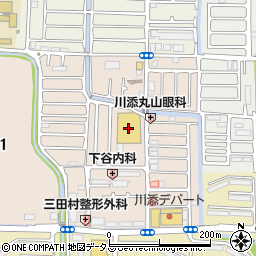 ココカラファイン高槻川添店周辺の地図