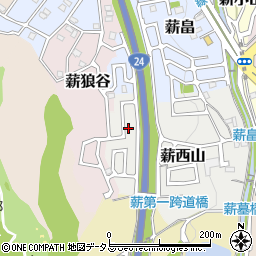 京都府京田辺市薪西山40-29周辺の地図