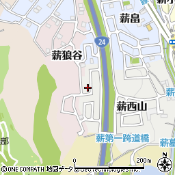 京都府京田辺市薪西山40-15周辺の地図