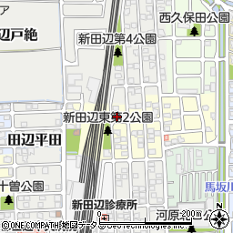 京都府京田辺市河原平田13-30周辺の地図