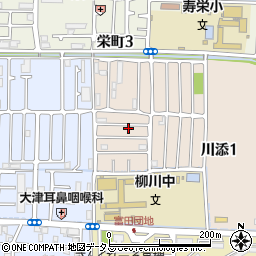 大阪府高槻市川添1丁目周辺の地図