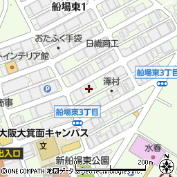 大阪府箕面市船場東周辺の地図