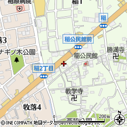 稲田酒店周辺の地図