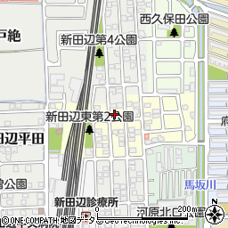 京都府京田辺市河原平田13-77周辺の地図