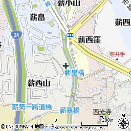 京都府京田辺市薪西山54周辺の地図
